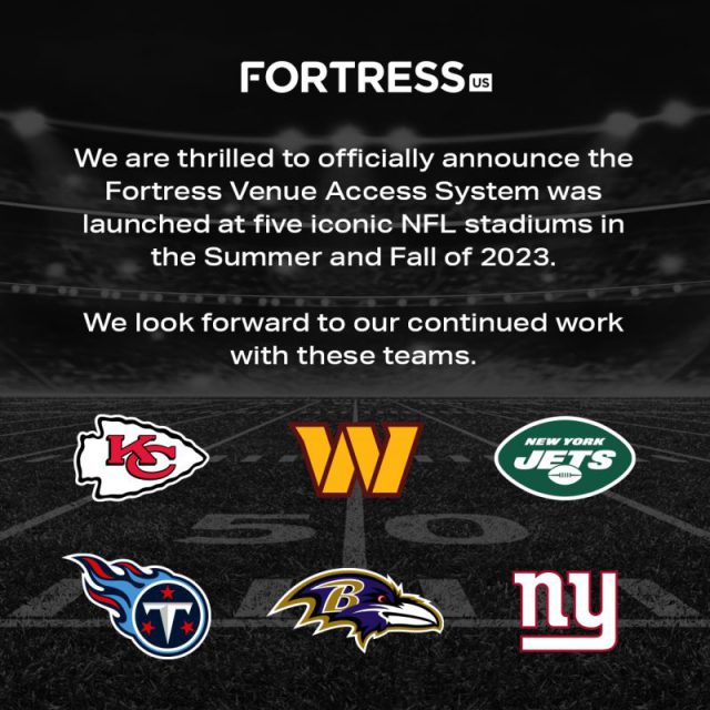 Fortress Launches at Five NFL Stadiums